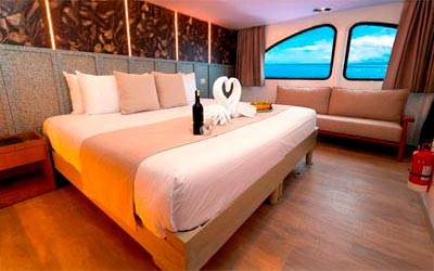 Diapositivas de cabinas Ecogalaxy Catamaran - Galaxy Cruises